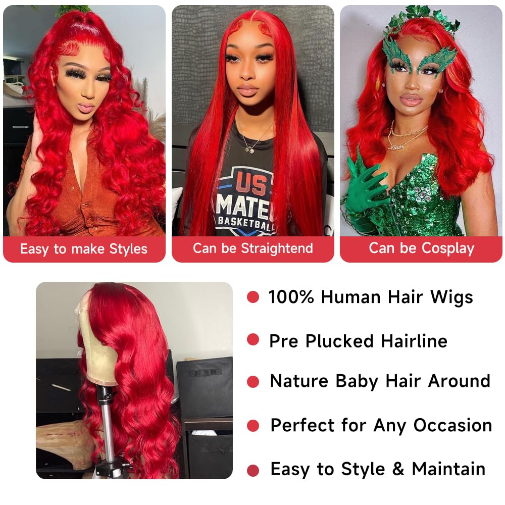 Radiant Red Lace Wig