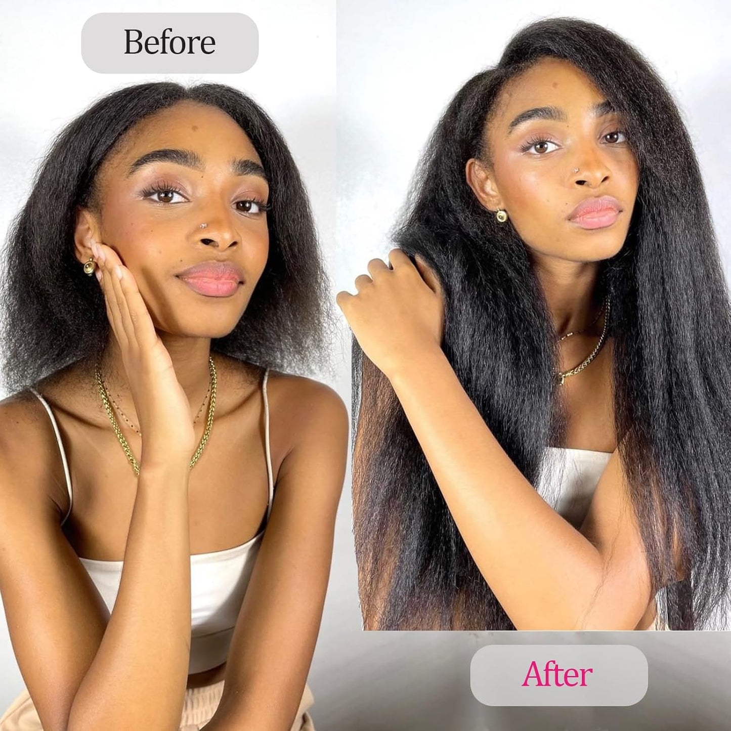 Seamless Kinky Hair Clip-Ins