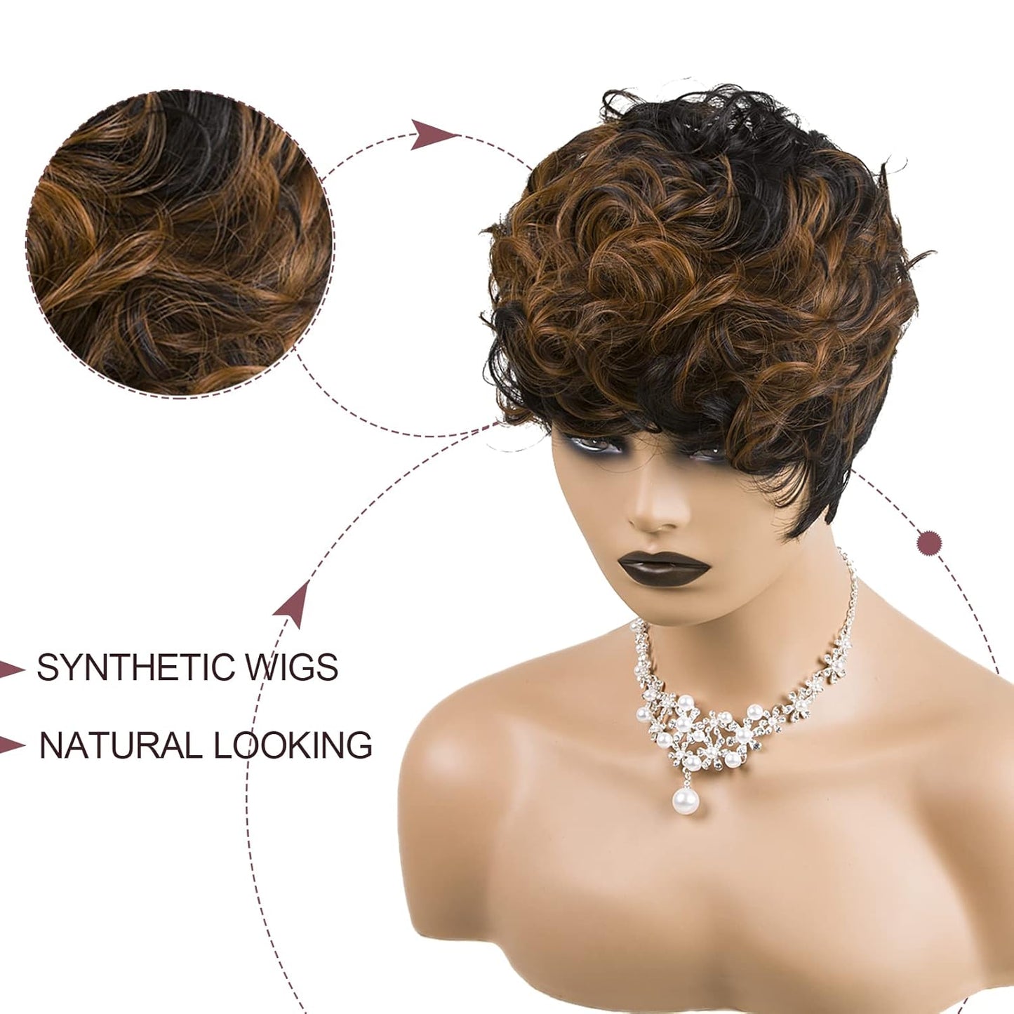 Glamorous Waves Pixie Wig