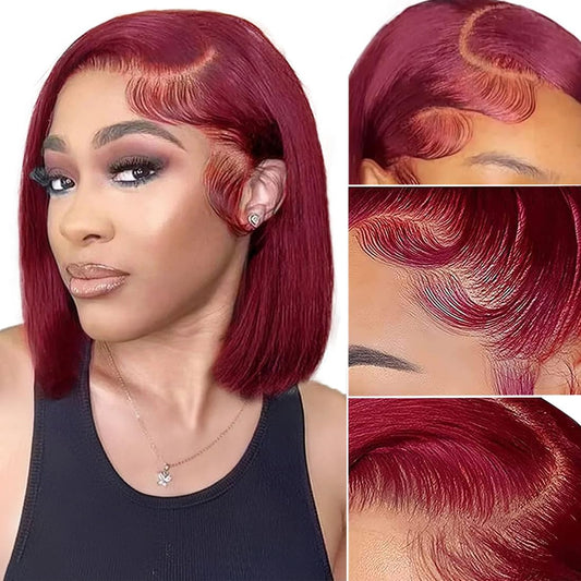 Chic Burgundy Bob Wig