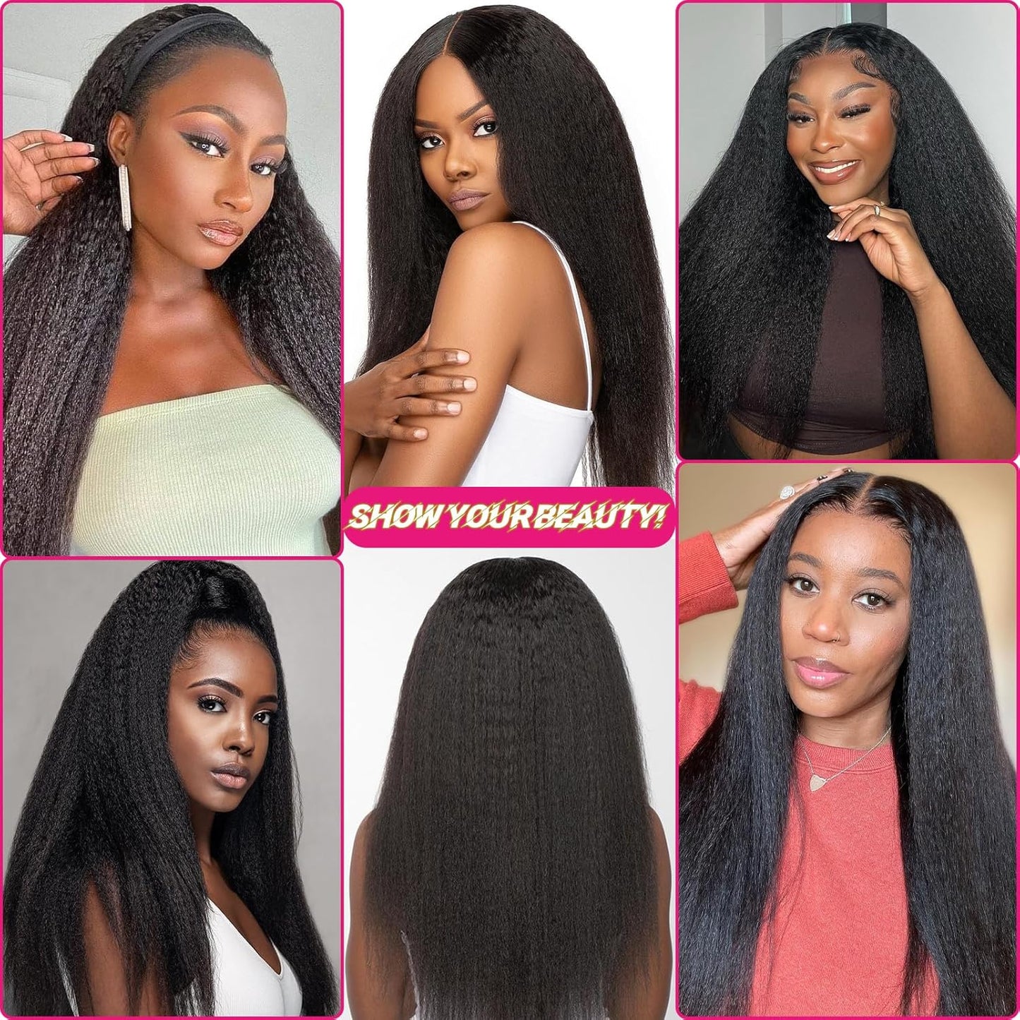 Seamless Kinky Hair Clip-Ins