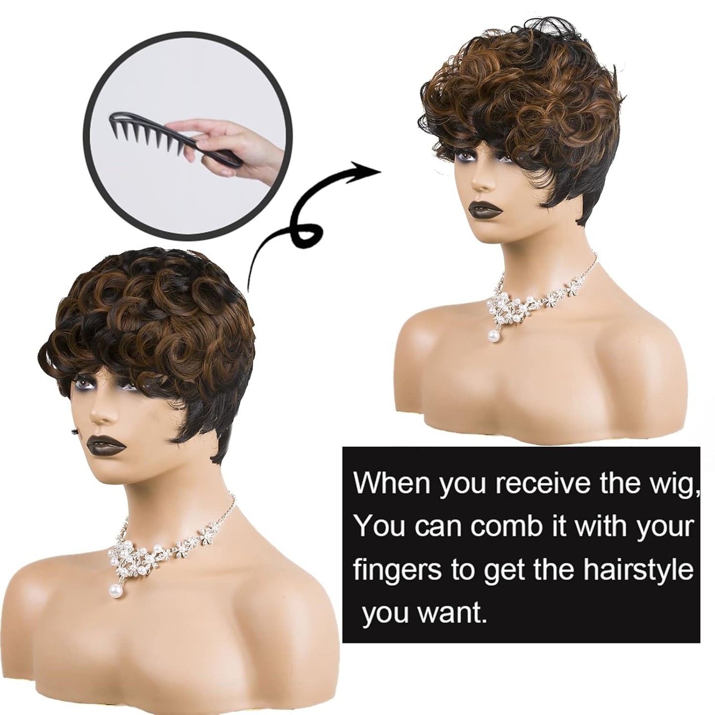 Glamorous Waves Pixie Wig