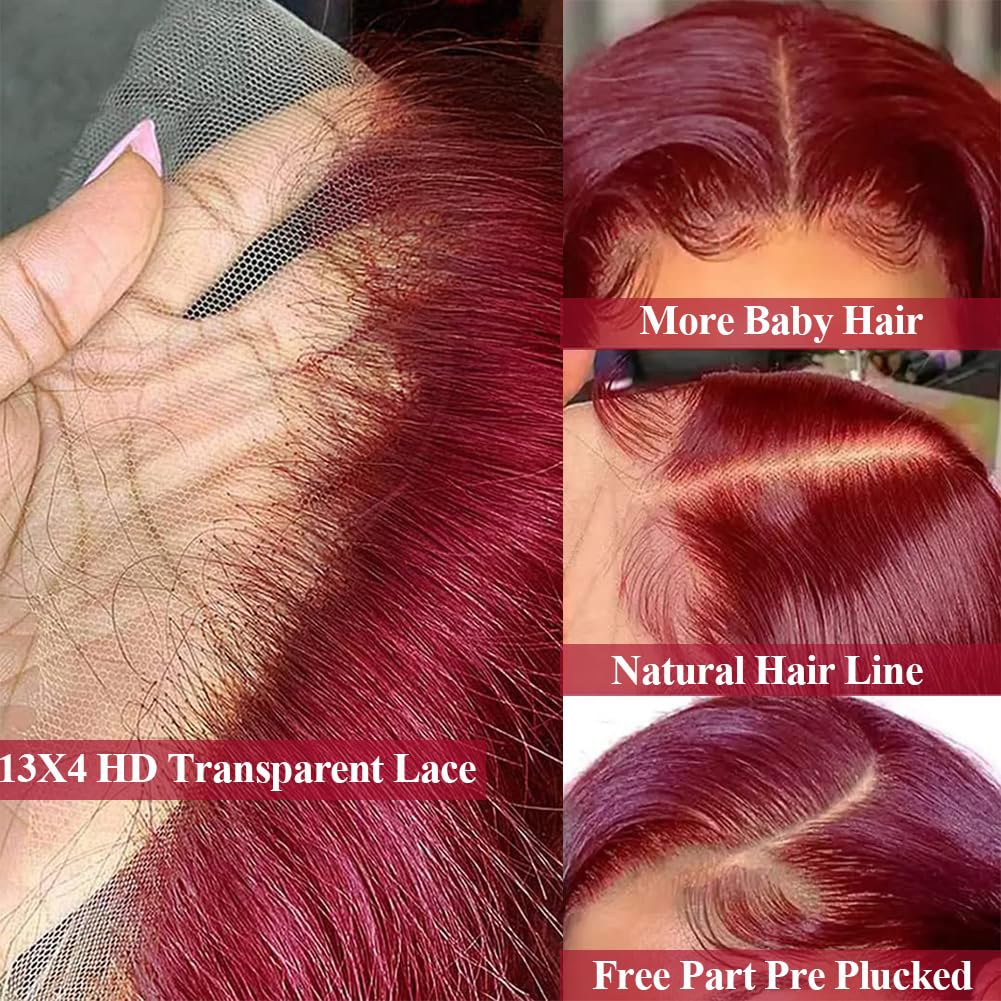 Vibrant Burgundy Bob Wig