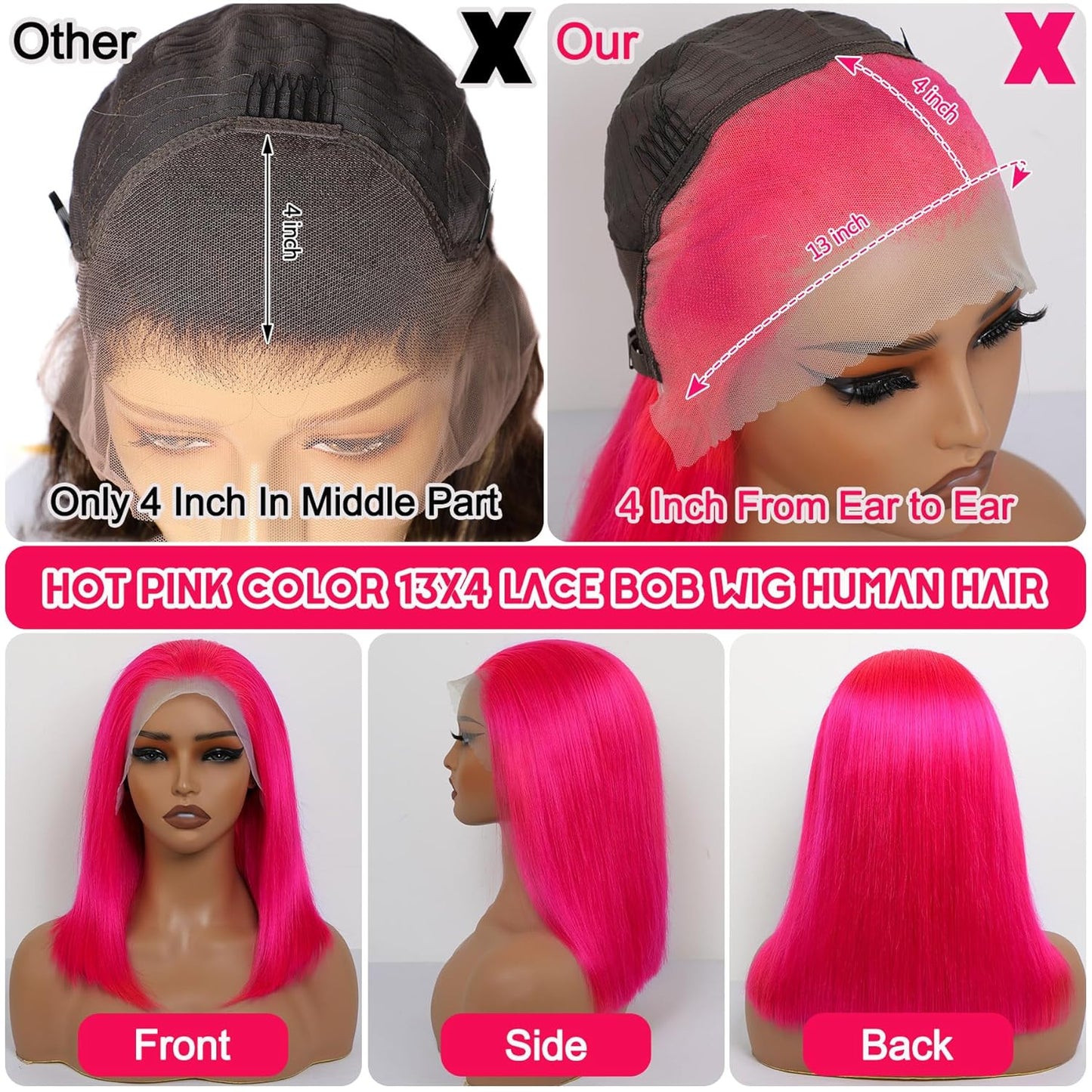 Vibrant Pink Bob Wig Magic