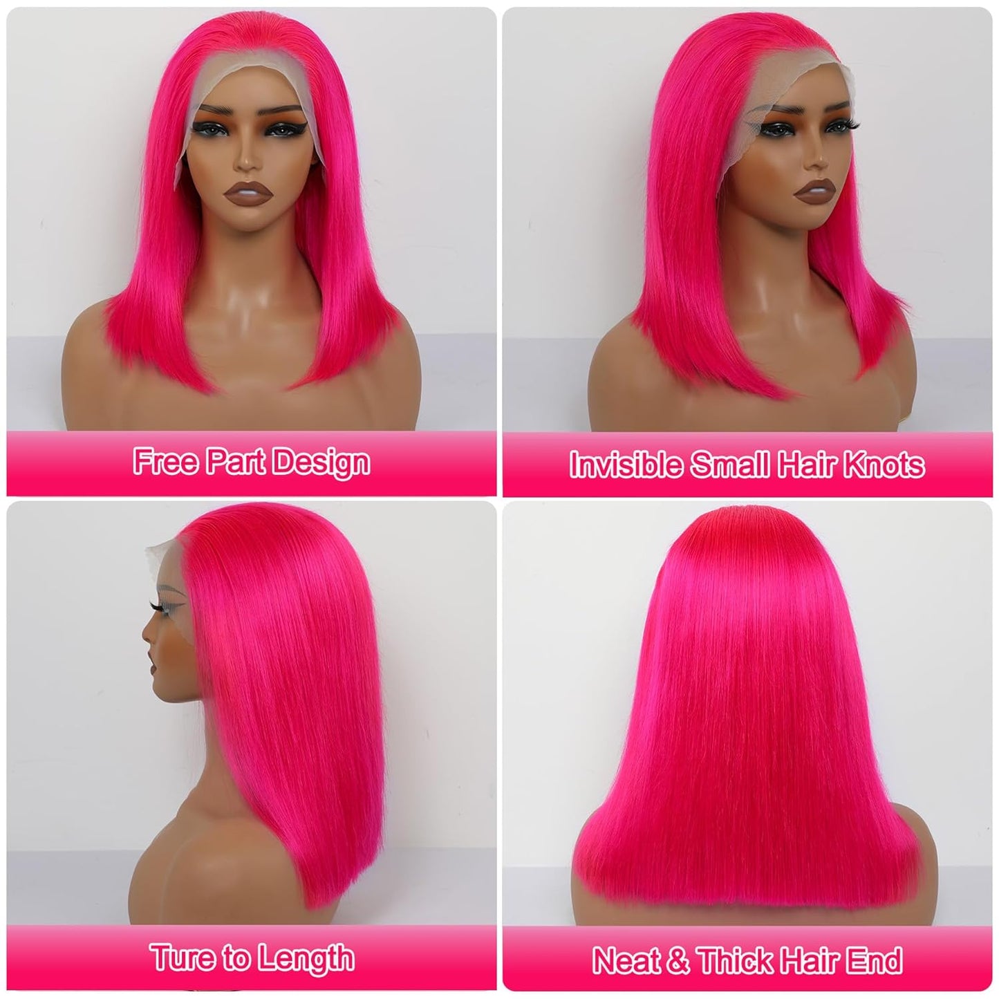 Vibrant Pink Bob Wig Magic