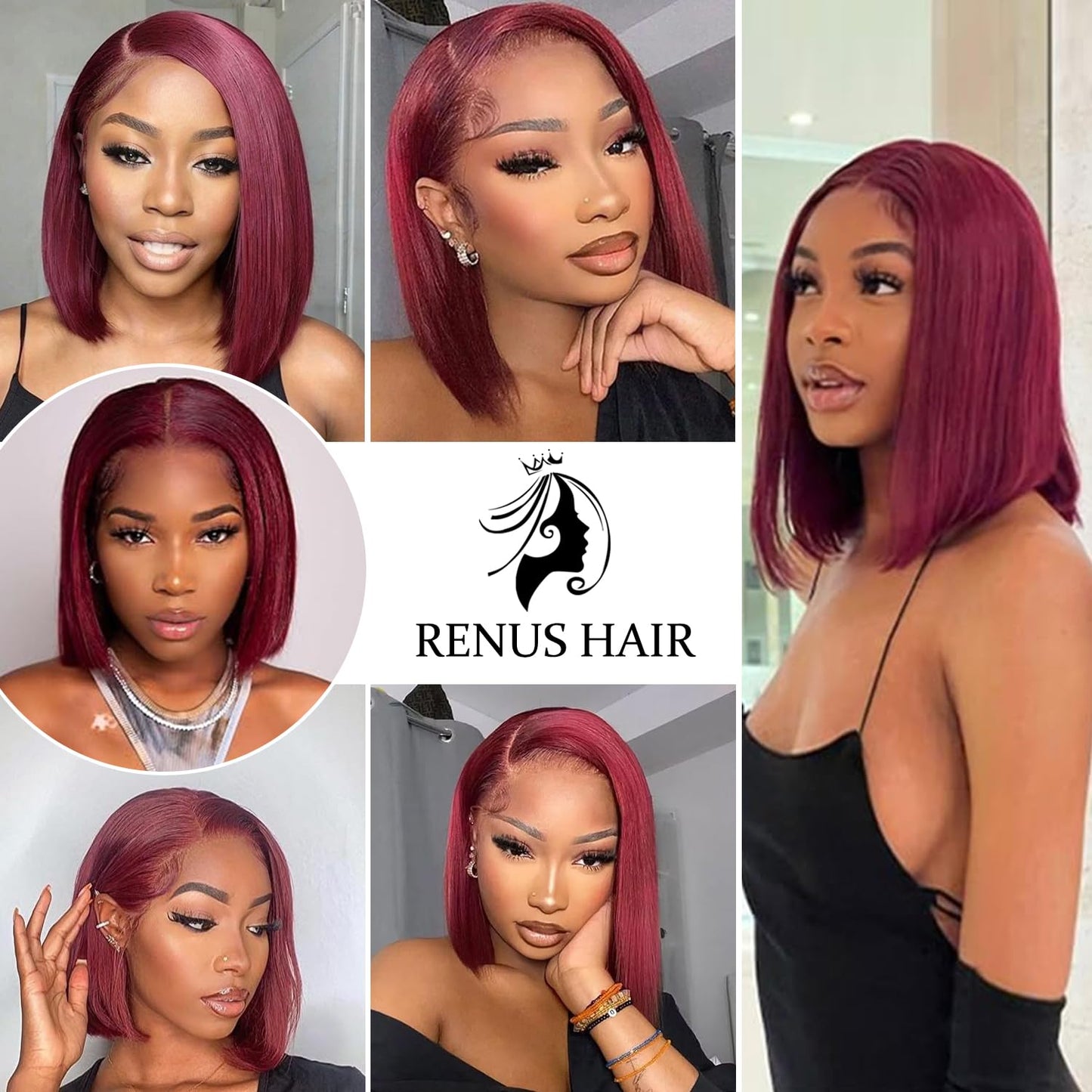 Chic Burgundy Bob Wig