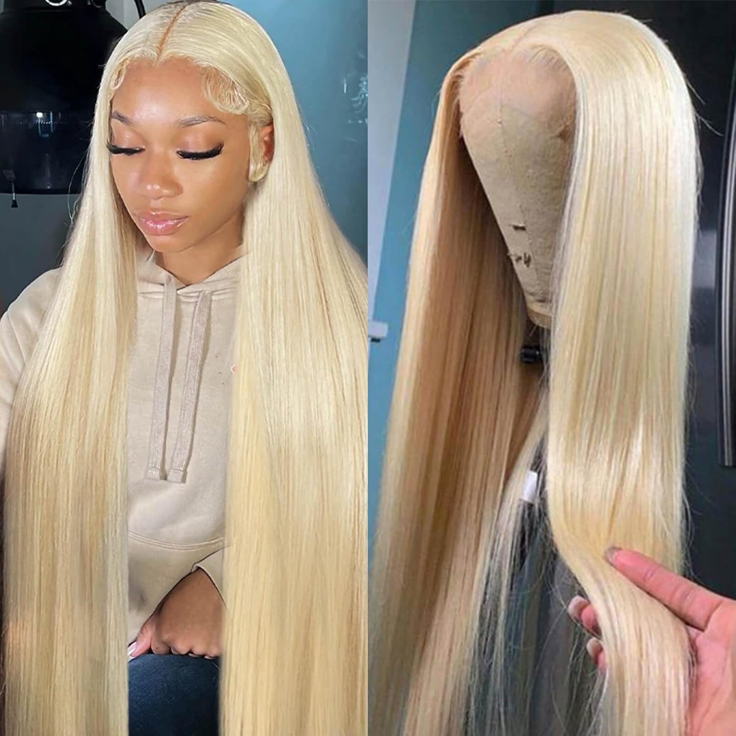 Glam Blonde Wig Transformation