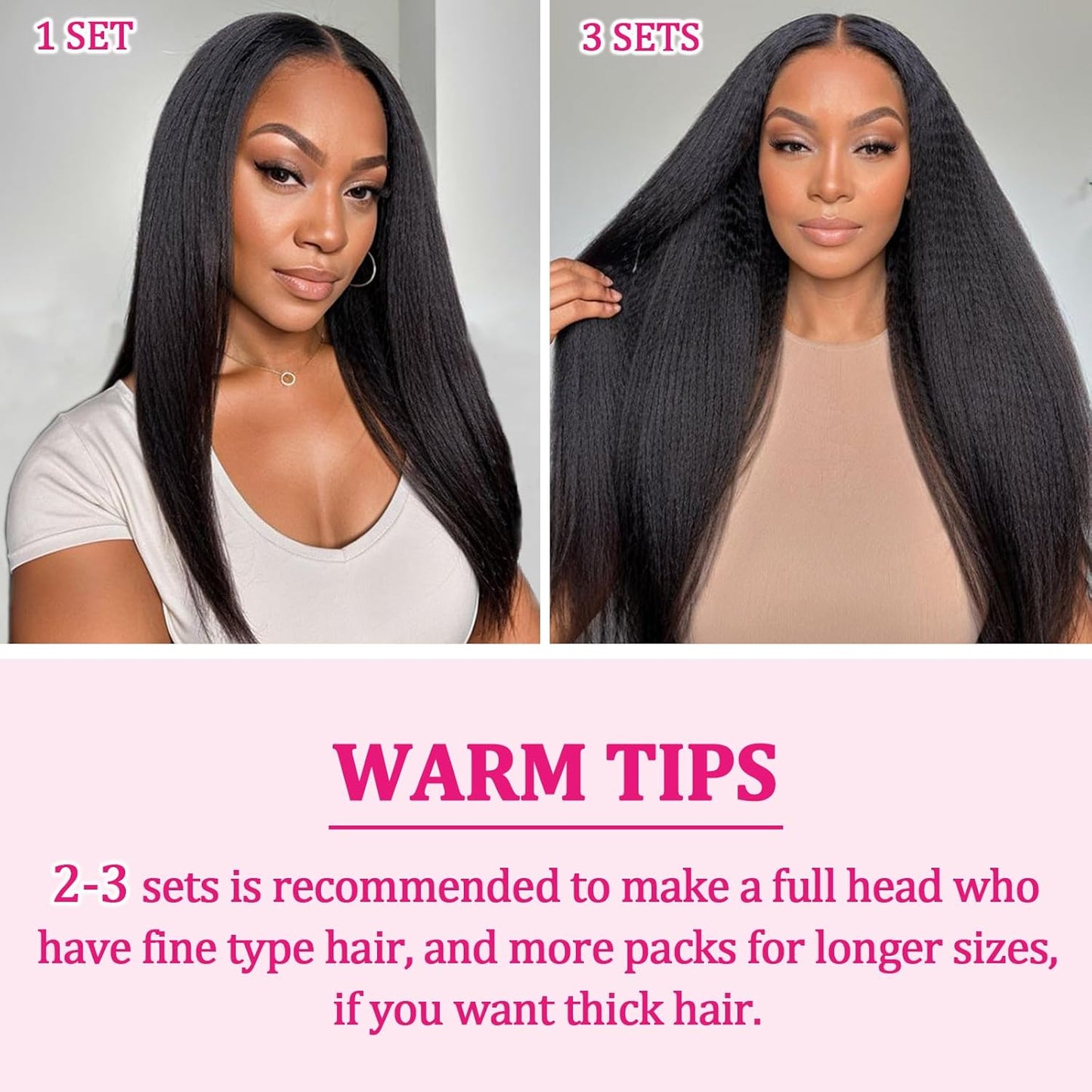 Seamless Kinky Hair Clip-Ins