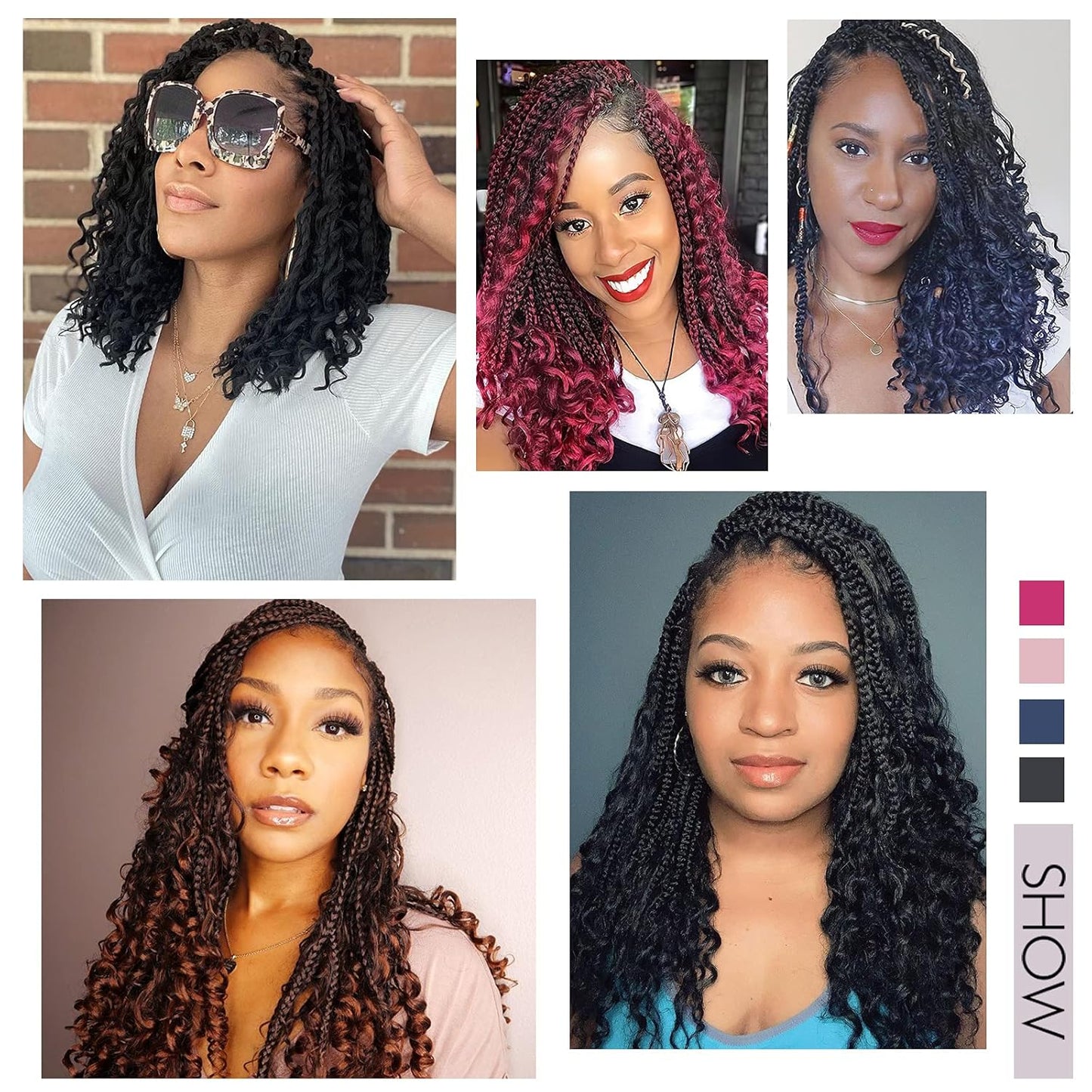 Chic Curly Box Braids